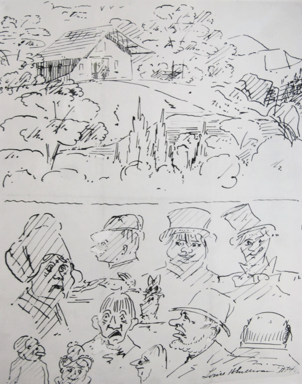 Louis Sullivan. Sketch from the 1870s (Source: AIC)